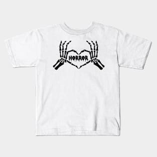 Horror skeleton heart Kids T-Shirt